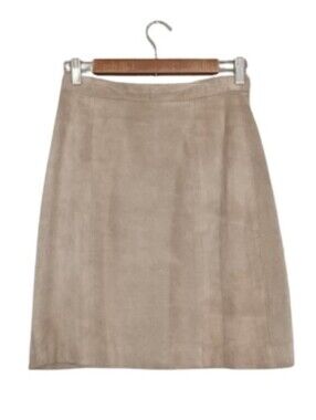 GITANO Leather Tan Suede Pencil Skirt Classic Western Lux Mini Skirt